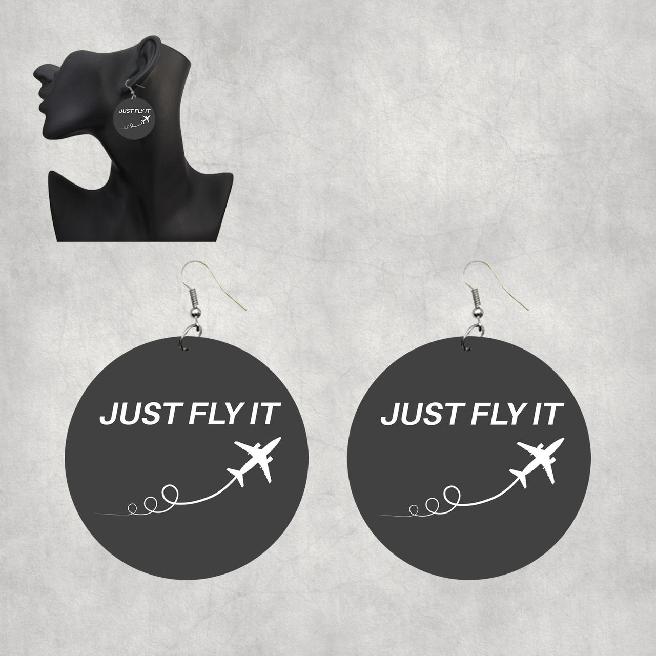 Just Fly It Designed Wooden Drop Earrings