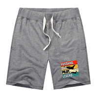 Thumbnail for Husband & Dad & Pilot & Legend Designed Cotton Shorts