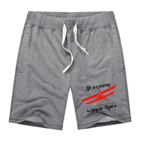 Thumbnail for Life is a journey Enjoy the Flight Designed Cotton Shorts