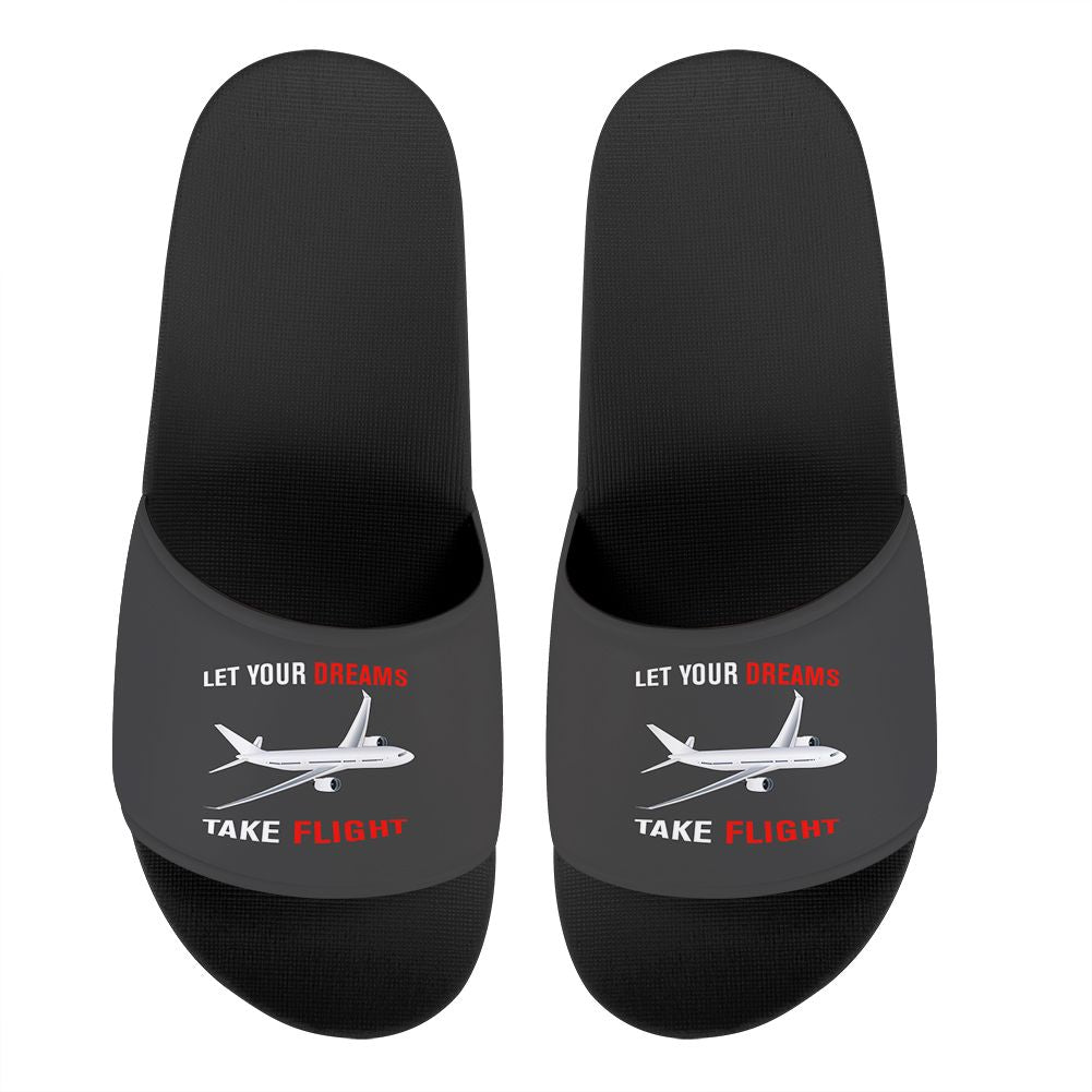 Let Your Dreams Take Flight Designed Sport Slippers