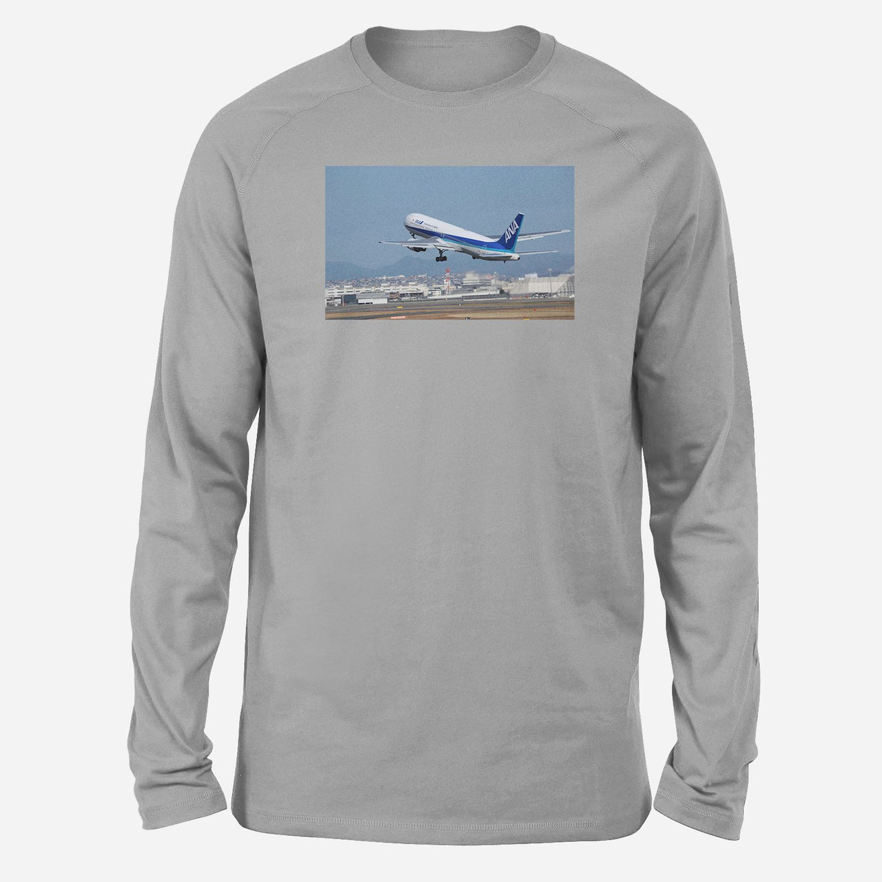 Departing ANA's Boeing 767 Designed Long-Sleeve T-Shirts