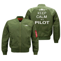 Thumbnail for Keep Calm I'm a Pilot Designed Pilot Jackets (Customizable) Pilot Eyes Store Green (Thin) M (US XS) 