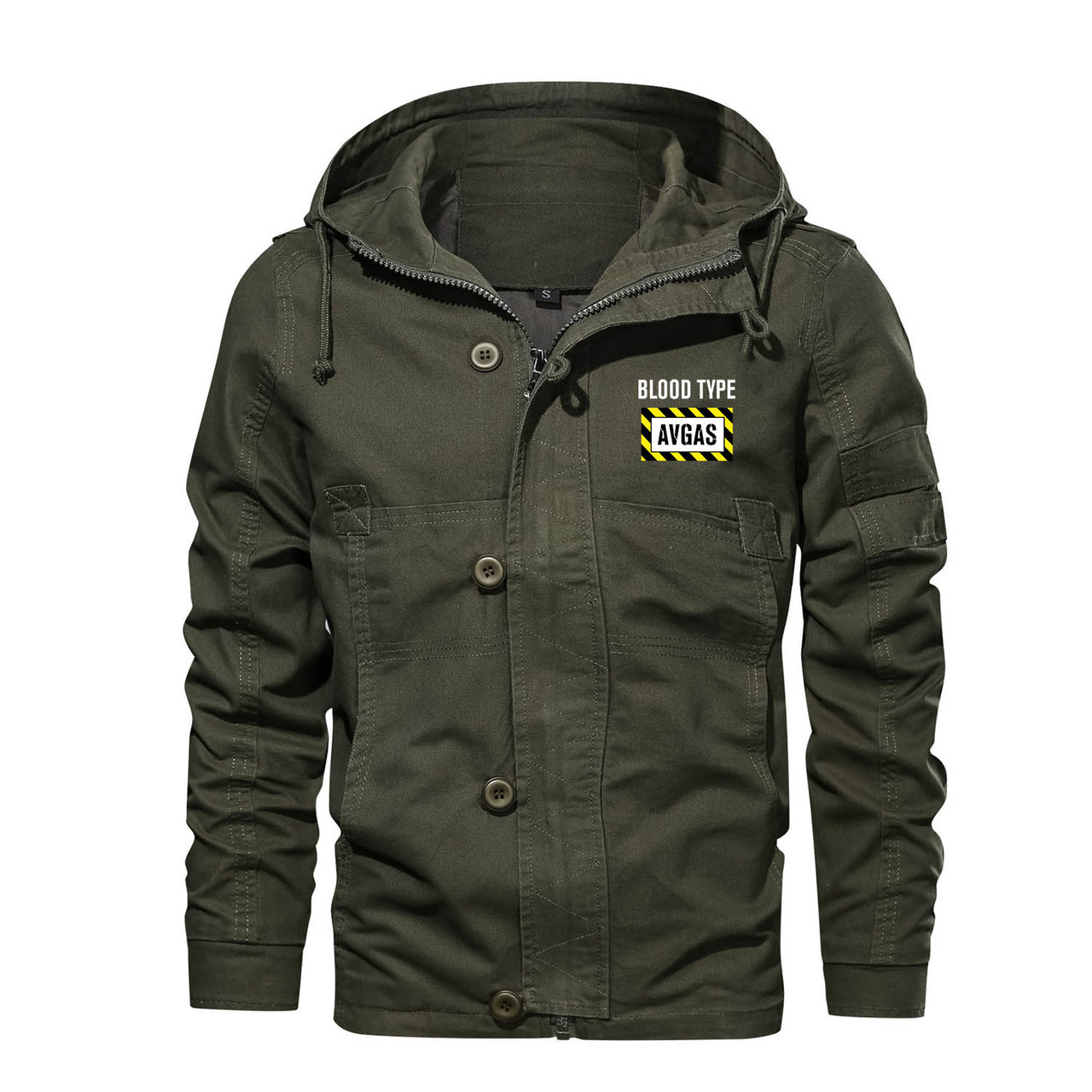 Blood Type AVGAS Designed Cotton Jackets