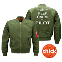 Thumbnail for Keep Calm I'm a Pilot Designed Pilot Jackets (Customizable) Pilot Eyes Store Green (Thick) M (US XS) 