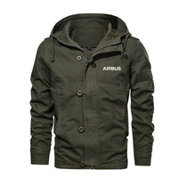 Thumbnail for Airbus & Text Designed Cotton Jackets
