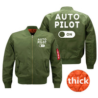 Thumbnail for Auto Pilot ON Designed Pilot Jackets (Customizable) Pilot Eyes Store Green (Thick) M (US XS) 