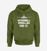 Thumbnail for McDonnell Douglas MD-11 & Plane Designed Hoodies