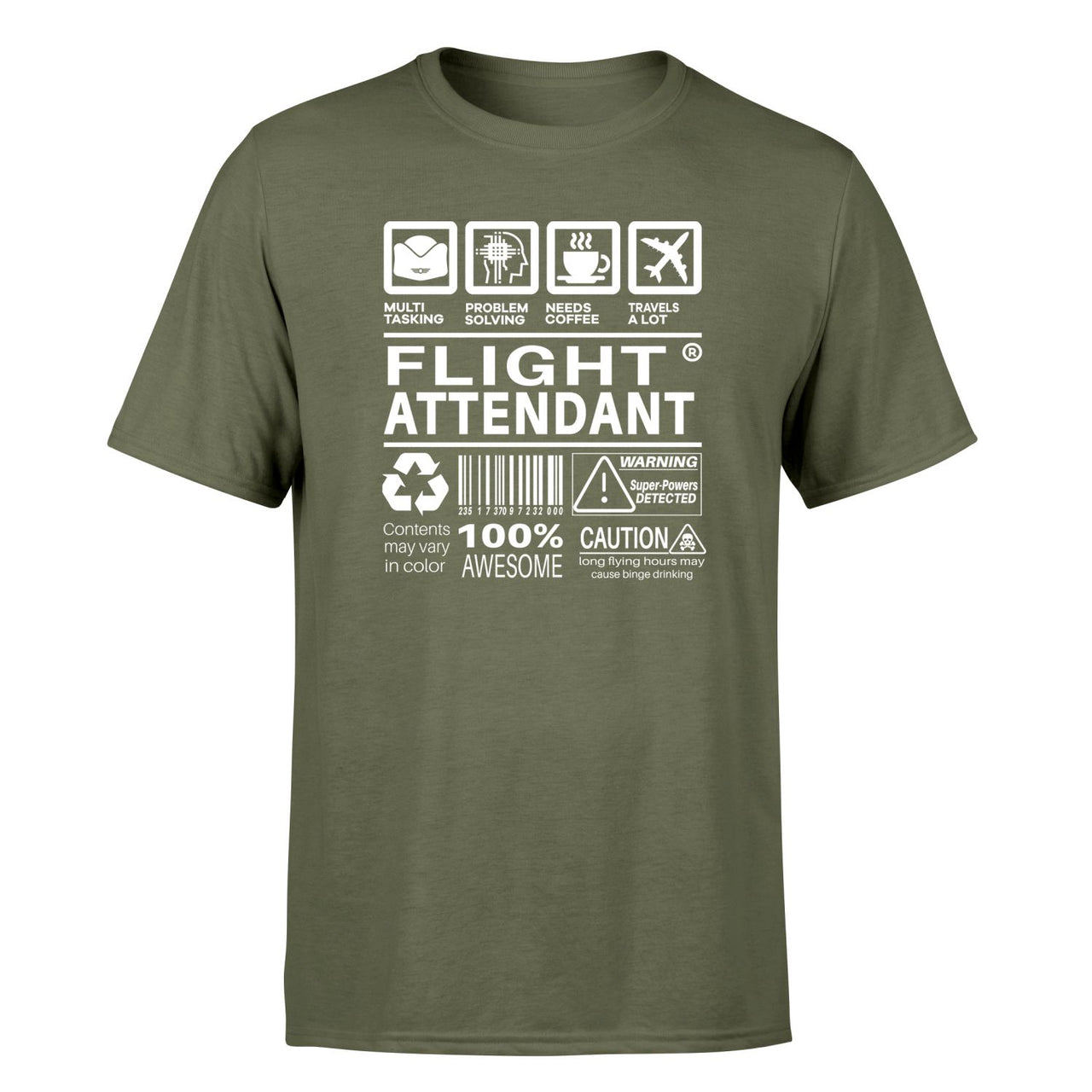 Flight Attendant Label Designed T-Shirts
