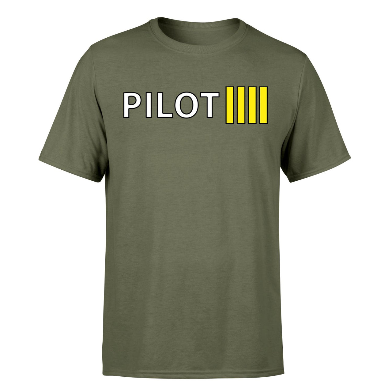 Pilot & Stripes (4 Lines) Designed T-Shirts