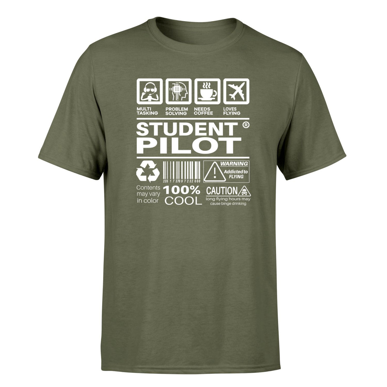 Student Pilot Label Designed T-Shirts