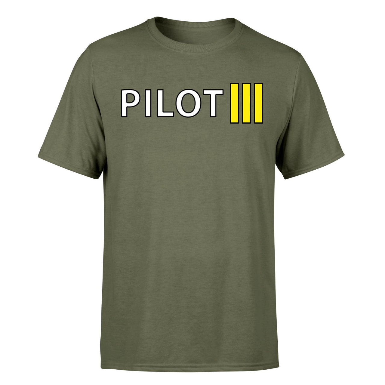 Pilot & Stripes (3 Lines) Designed T-Shirts