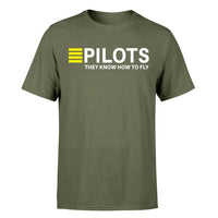 Thumbnail for Pilots They Know How To Fly Designed T-Shirts