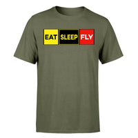 Thumbnail for Eat Sleep Fly (Colourful) Designed T-Shirts