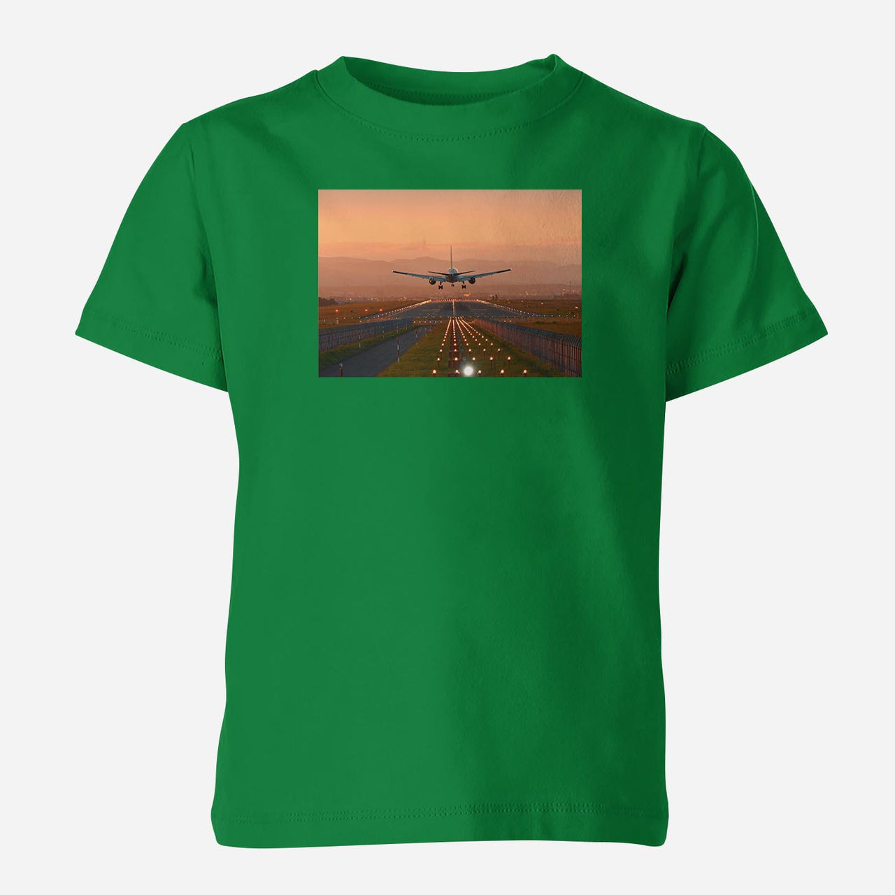 Super Cool Landing During Sunset Designed Children T-Shirts