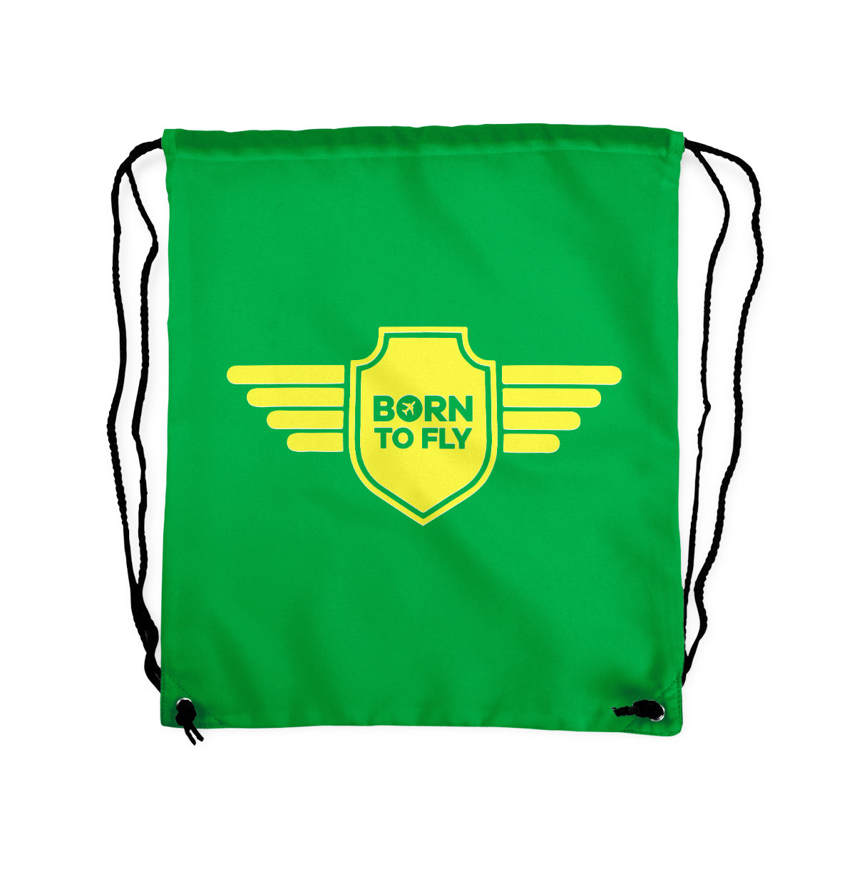 Born To Fly & Badge Designed Drawstring Bags