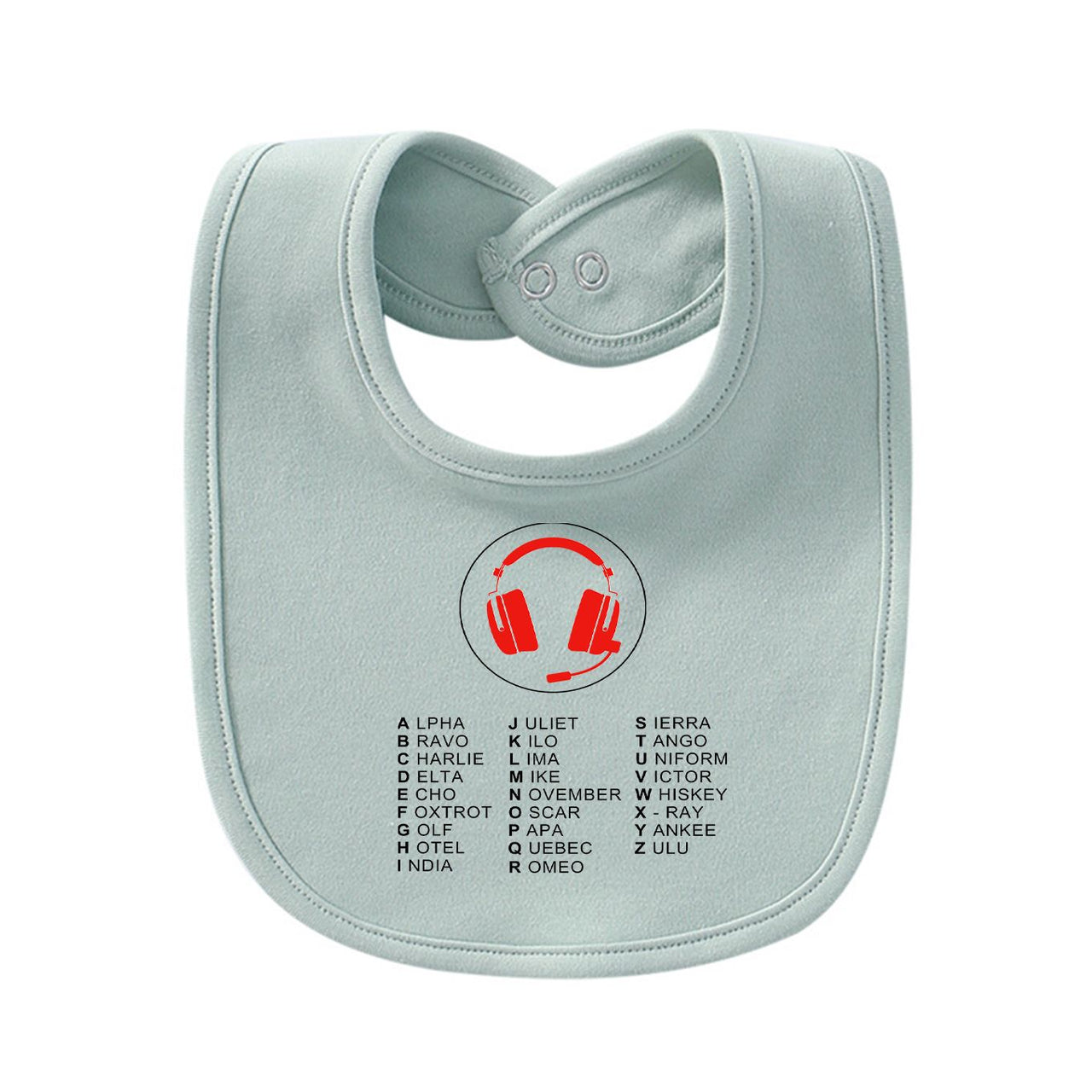 Aviation Alphabet 3 Designed Baby Saliva & Feeding Towels
