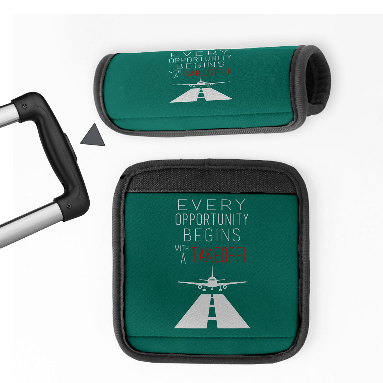 Every Opportunity Designed Neoprene Luggage Handle Covers