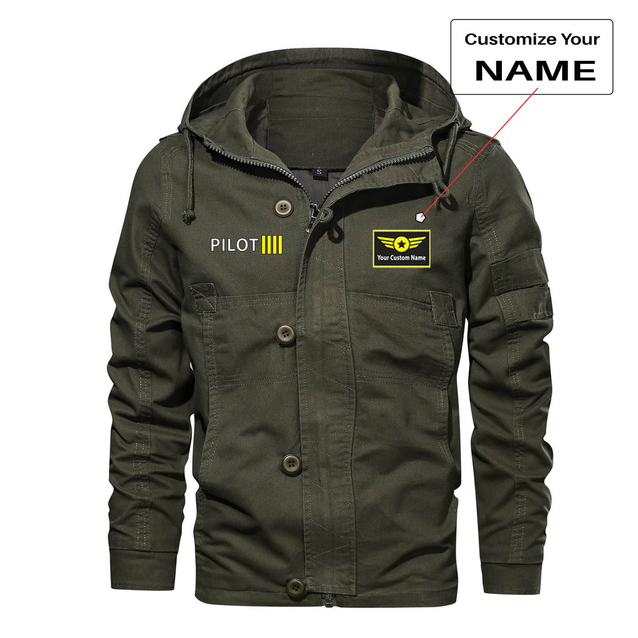 Pilot & Stripes (4 Lines) Designed Cotton Jackets