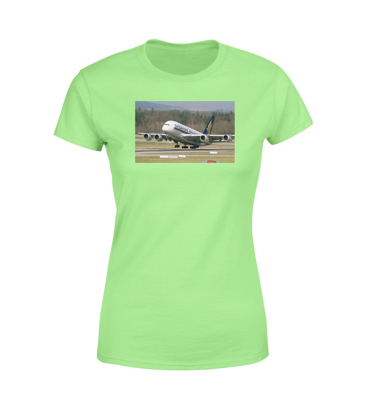 Departing Singapore Airlines A380 Designed Women T-Shirts