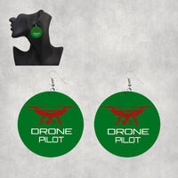 Thumbnail for Drone Pilot Designed Wooden Drop Earrings