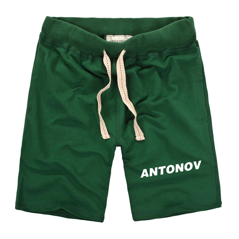Antonov & Text Designed Cotton Shorts