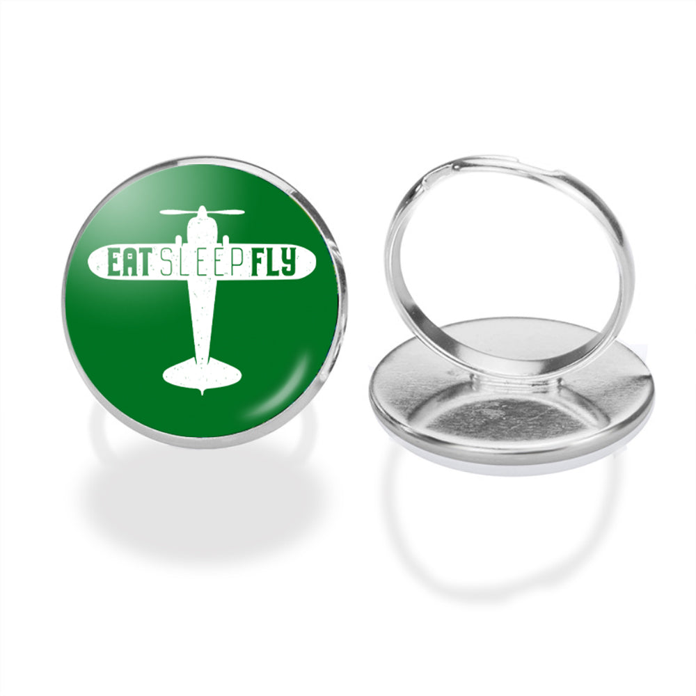 Eat Sleep Fly & Propeller Designed Rings