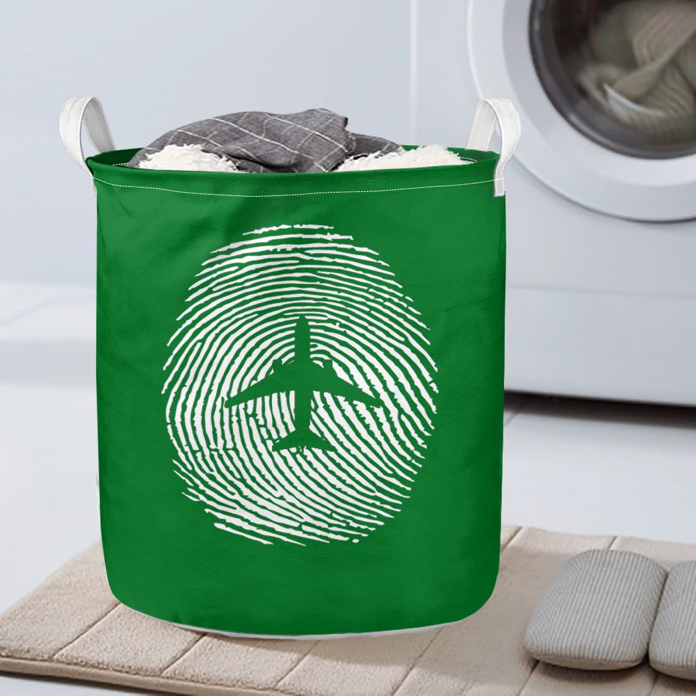 Aviation Finger Print Designed Laundry Baskets