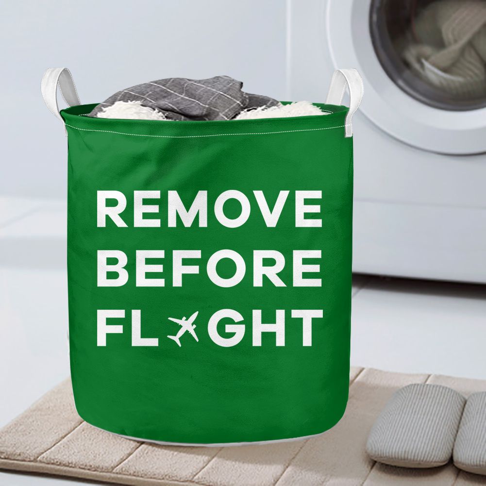 Remove Before Flight Designed Laundry Baskets
