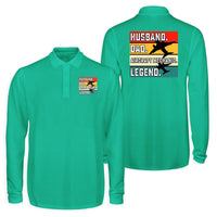 Thumbnail for Husband & Dad & Aircraft Mechanic & Legend Designed Long Sleeve Polo T-Shirts (Double-Side)