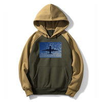 Thumbnail for Airplane From Below Designed Colourful Hoodies