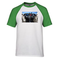 Thumbnail for Cessna 172 Cockpit Designed Raglan T-Shirts