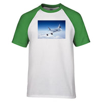 Thumbnail for Cruising Lufthansa's Boeing 747 Designed Raglan T-Shirts