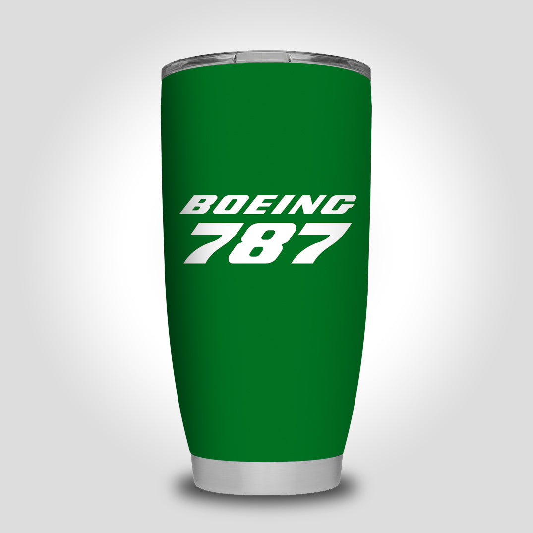 Boeing 787 & Text Designed Tumbler Travel Mugs