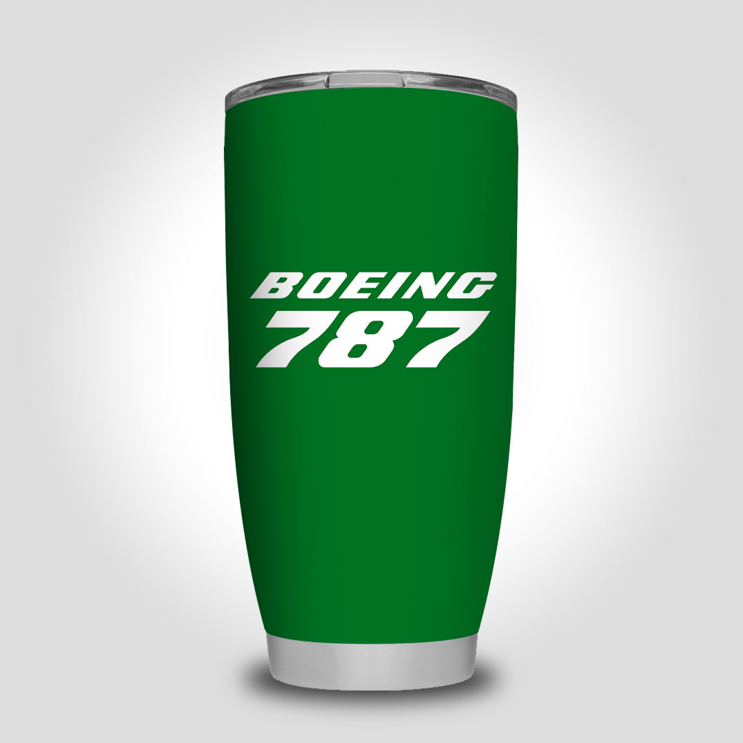 Boeing 787 & Text Designed Tumbler Travel Mugs