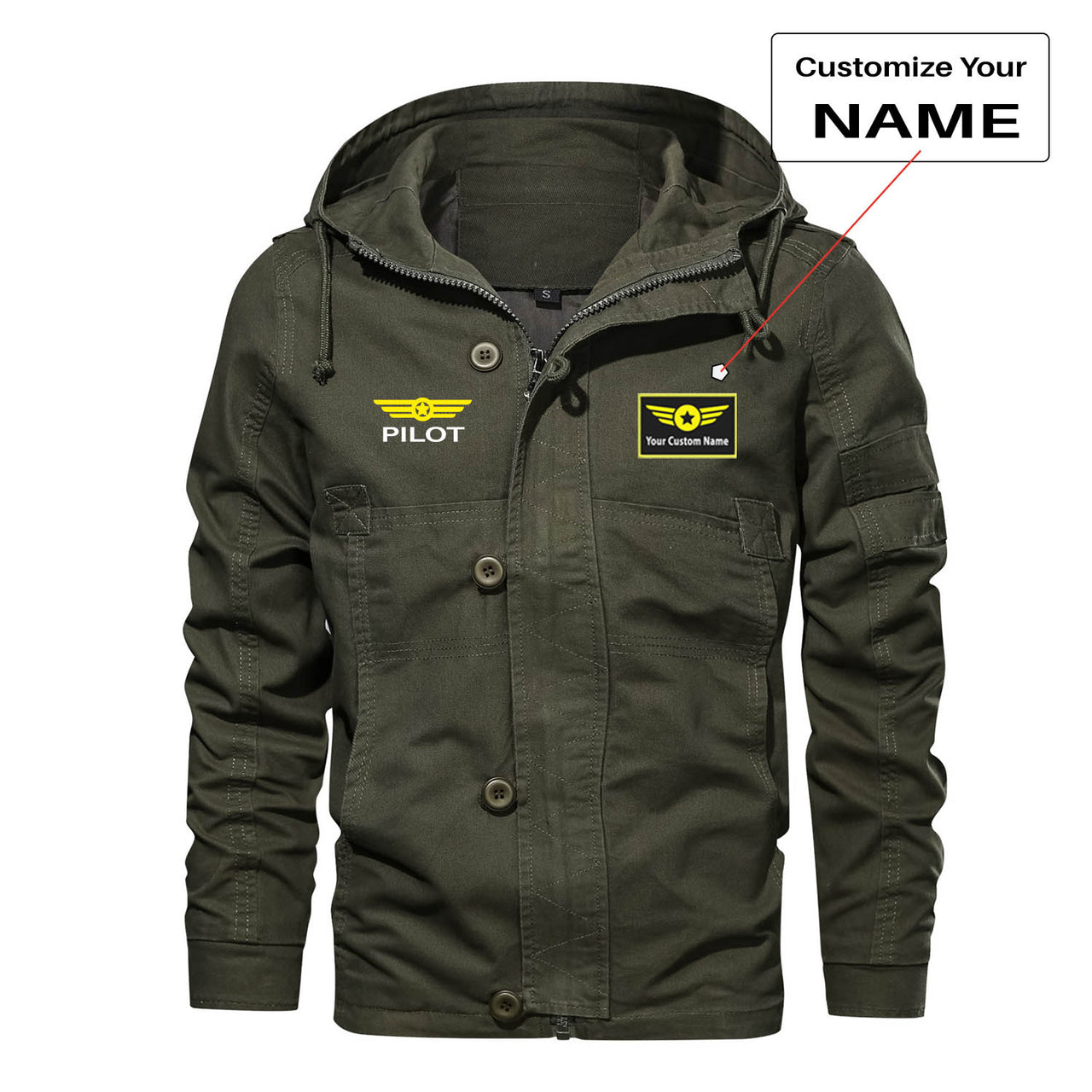 Pilot & Badge Designed Cotton Jackets
