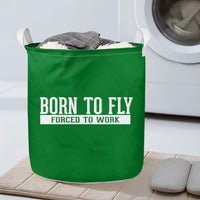 Thumbnail for Born To Fly Forced To Work Designed Laundry Baskets