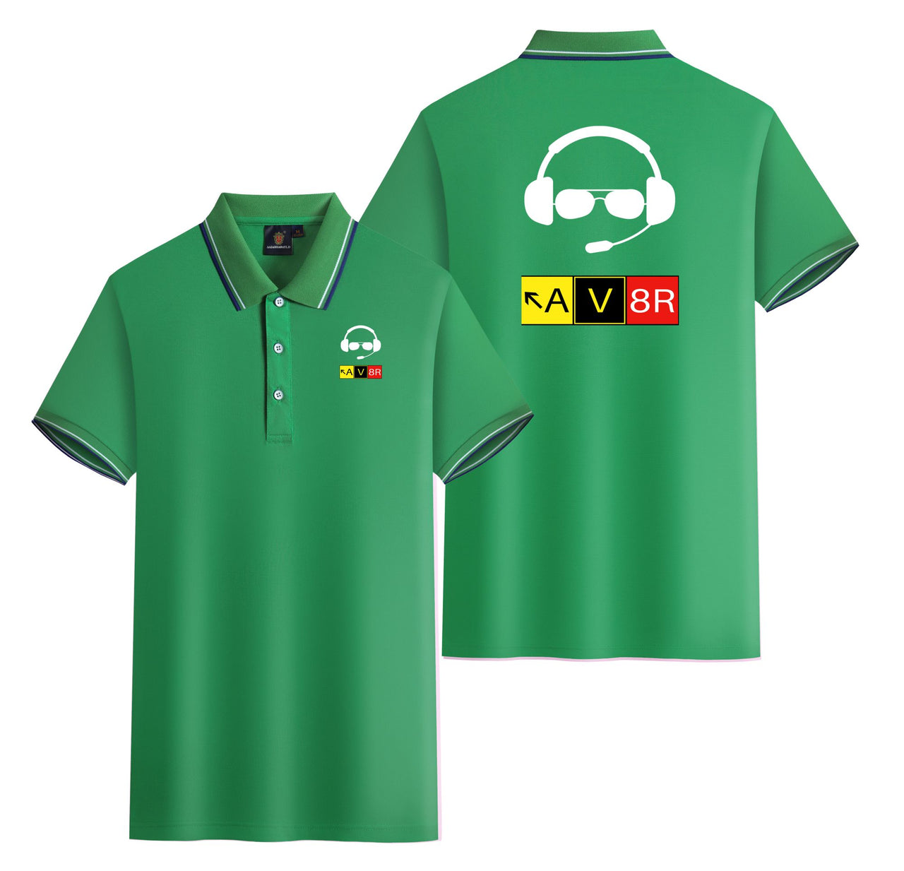 AV8R 2 Designed Stylish Polo T-Shirts (Double-Side)