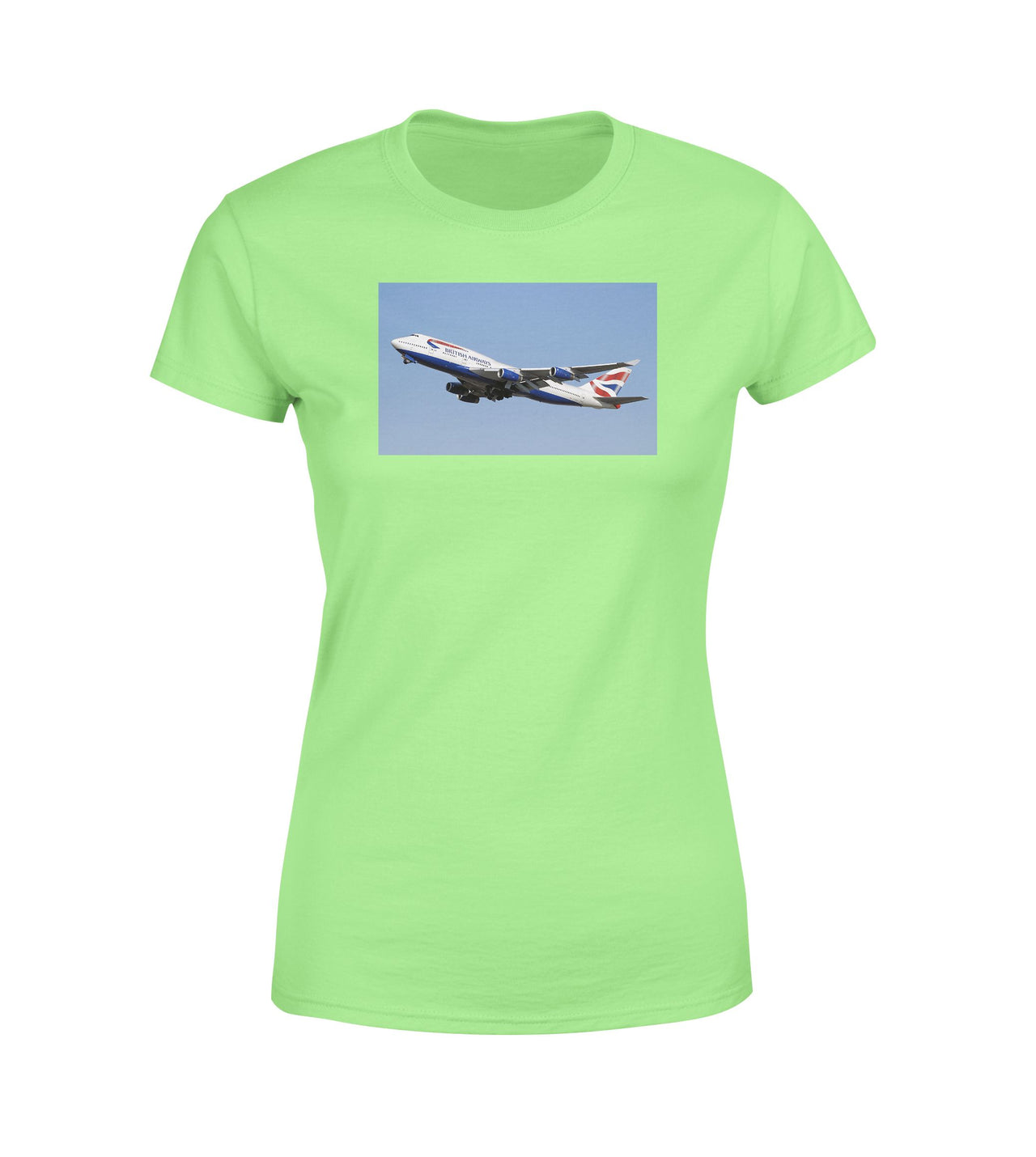 Departing British Airways Boeing 747 Designed Women T-Shirts