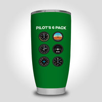 Thumbnail for Pilot's 6 Pack Designed Tumbler Travel Mugs