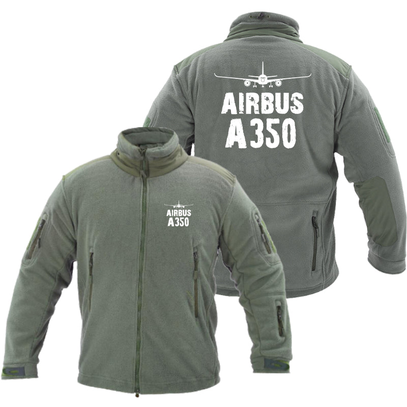 Airbus A350 & Plane Designed Fleece Military Jackets (Customizable)