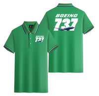 Thumbnail for Super Boeing 737+Text Designed Stylish Polo T-Shirts (Double-Side)