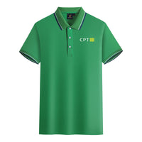 Thumbnail for CPT & 4 Lines Designed Stylish Polo T-Shirts