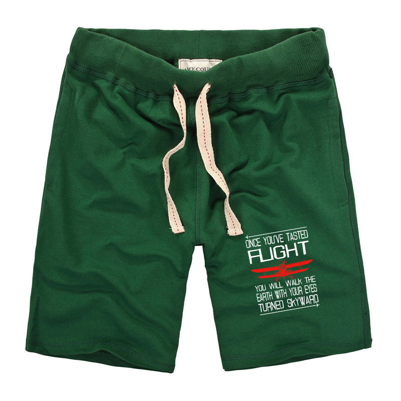 Once You've Tasted Flight Designed Cotton Shorts