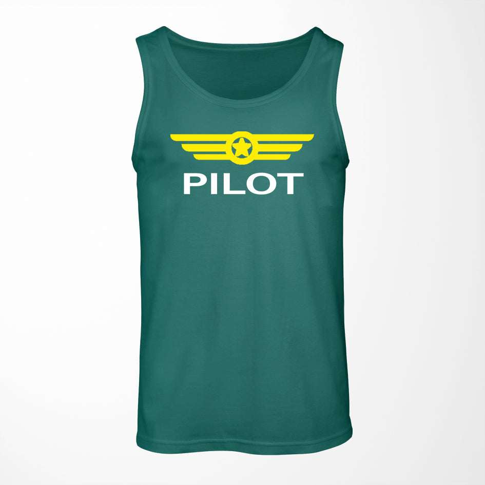 Pilot & Badge Designed Tank Tops