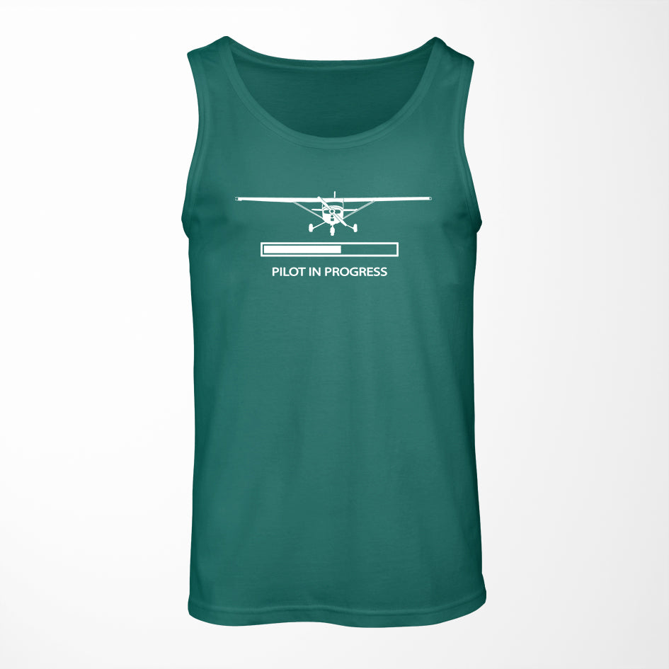 Pilot In Progress (Cessna) Designed Tank Tops