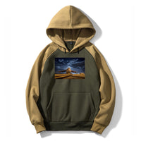 Thumbnail for Amazing Military Aircraft at Night Designed Colourful Hoodies