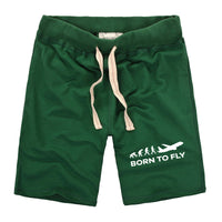 Thumbnail for Born To Fly Designed Cotton Shorts