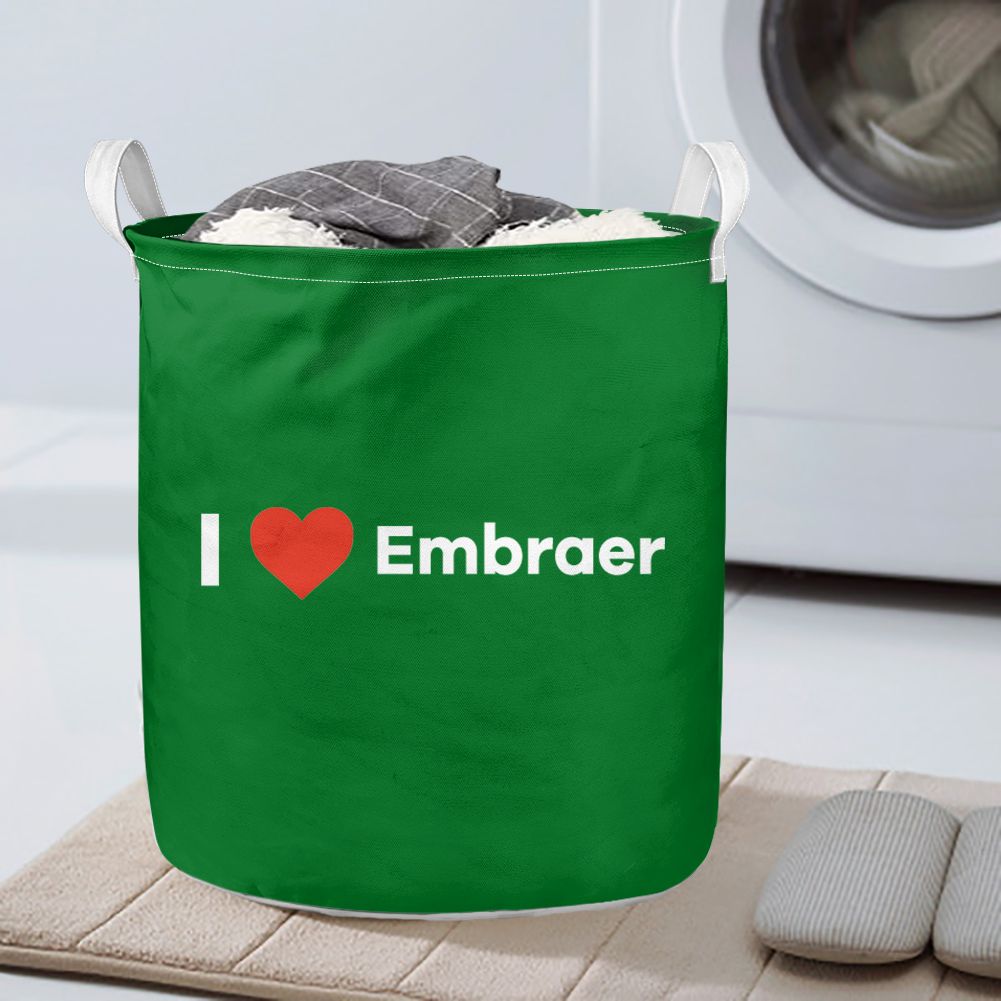 I Love Embraer Designed Laundry Baskets