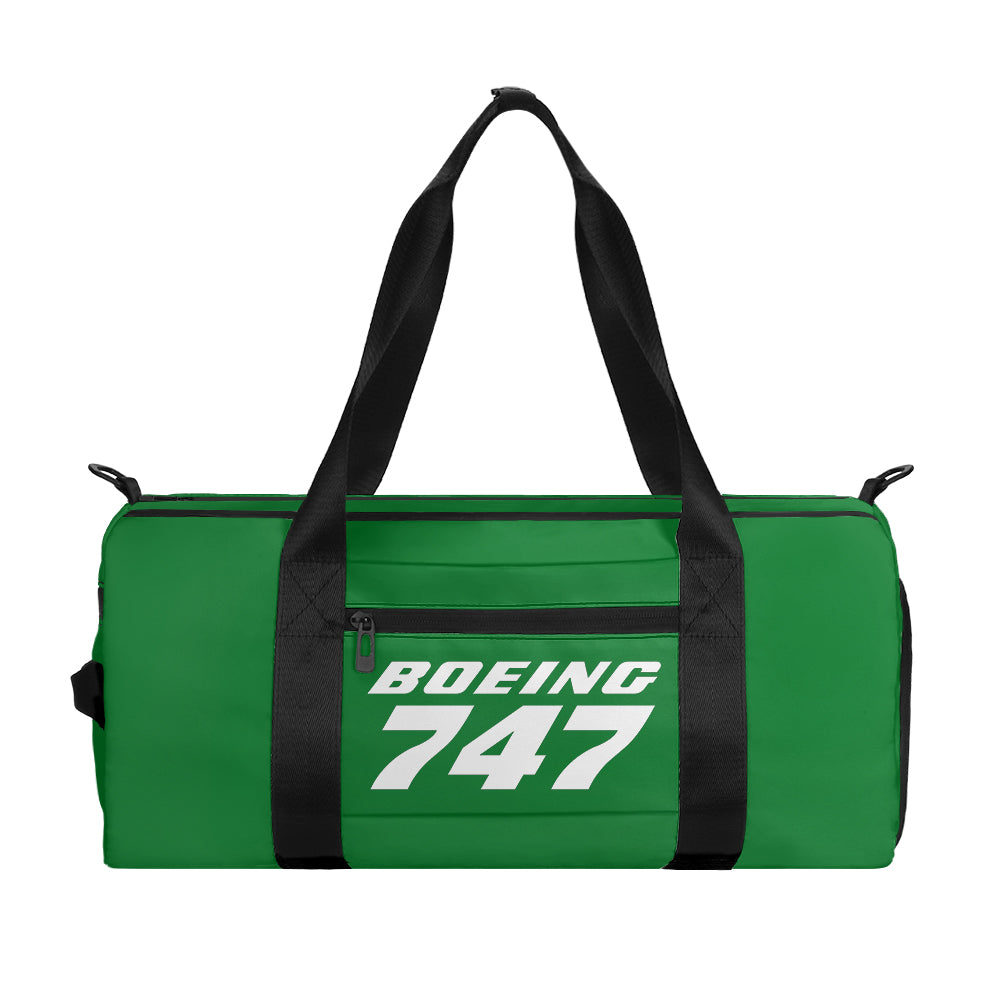 Boeing 747 & Text Designed Sports Bag