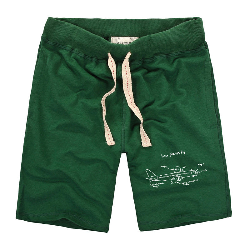 How Planes Fly Designed Cotton Shorts